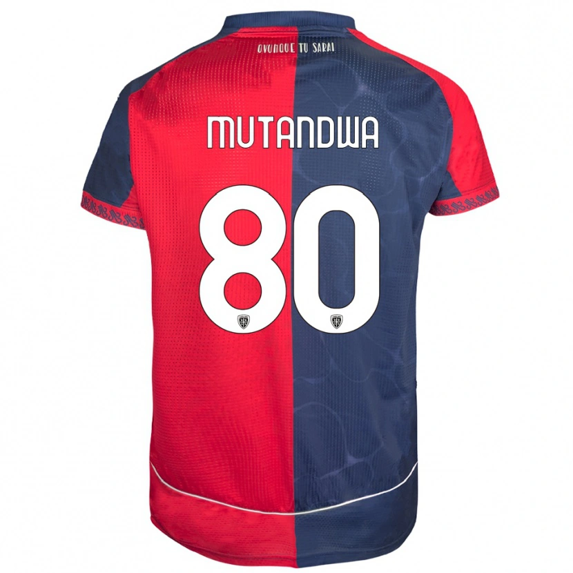 Danxen Hombre Camiseta Kingstone Mutandwa #80 Rojo Marino 1ª Equipación 2025/26 La Camisa