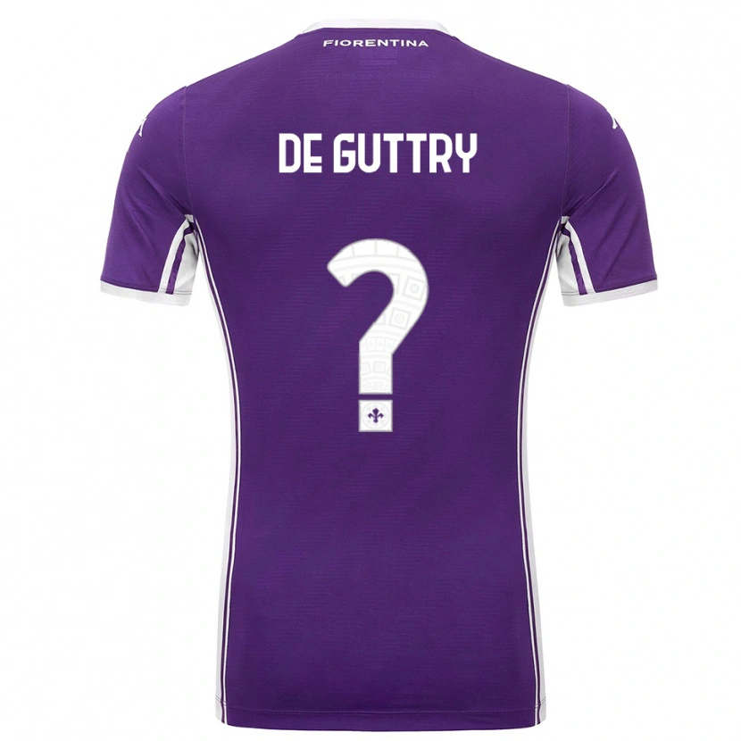 Danxen Hombre Camiseta Elia De Guttry #0 Púrpura Blanco 1ª Equipación 2025/26 La Camisa