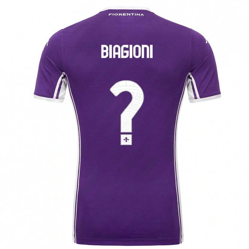 Danxen Hombre Camiseta Lorenzo Biagioni #0 Púrpura Blanco 1ª Equipación 2025/26 La Camisa