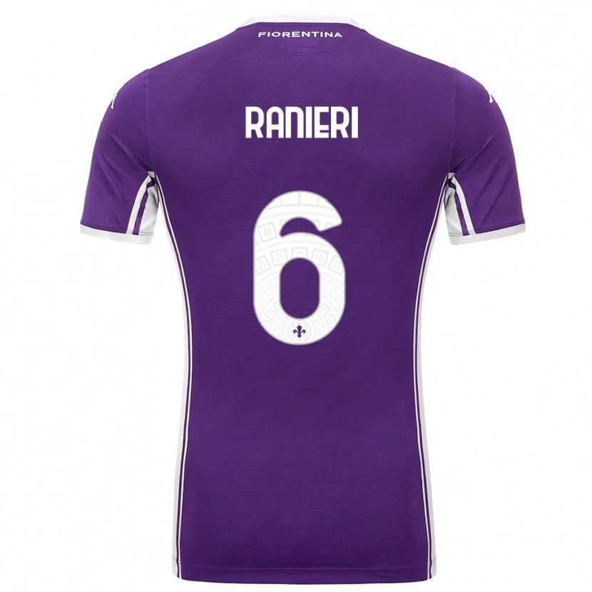 Danxen Hombre Camiseta Luca Ranieri #6 Púrpura Blanco 1ª Equipación 2025/26 La Camisa