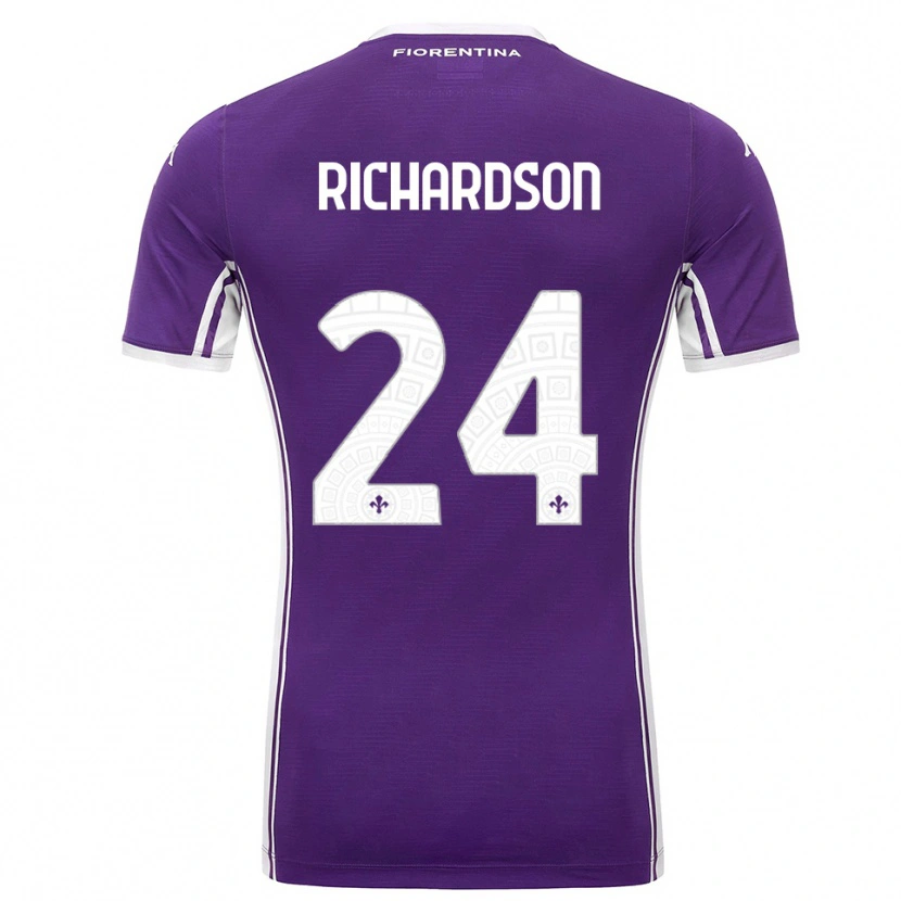 Danxen Hombre Camiseta Amir Richardson #24 Púrpura Blanco 1ª Equipación 2025/26 La Camisa