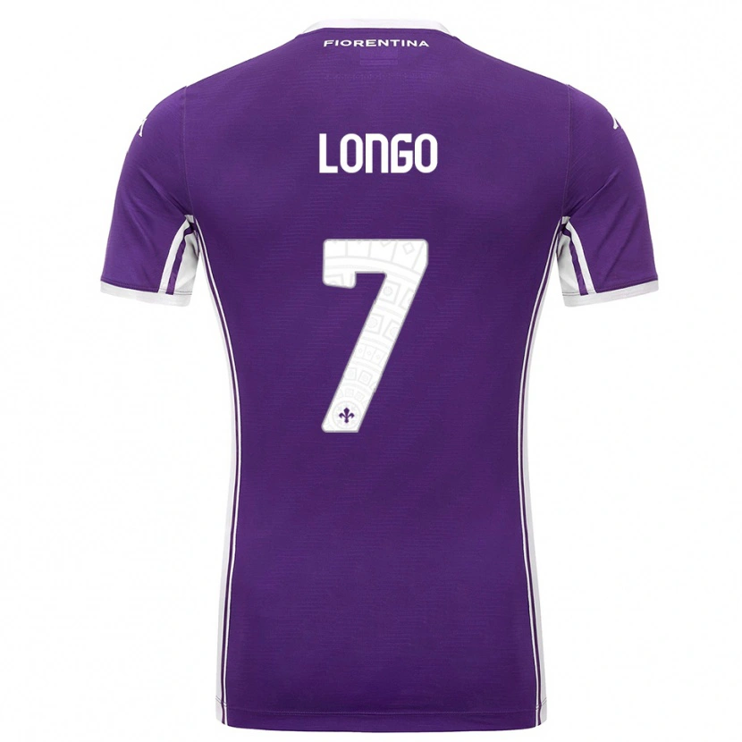 Danxen Hombre Camiseta Miriam Chiara Longo #7 Púrpura Blanco 1ª Equipación 2025/26 La Camisa