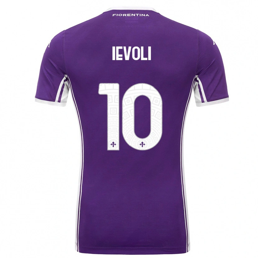 Danxen Hombre Camiseta Mattia Ievoli #10 Púrpura Blanco 1ª Equipación 2025/26 La Camisa
