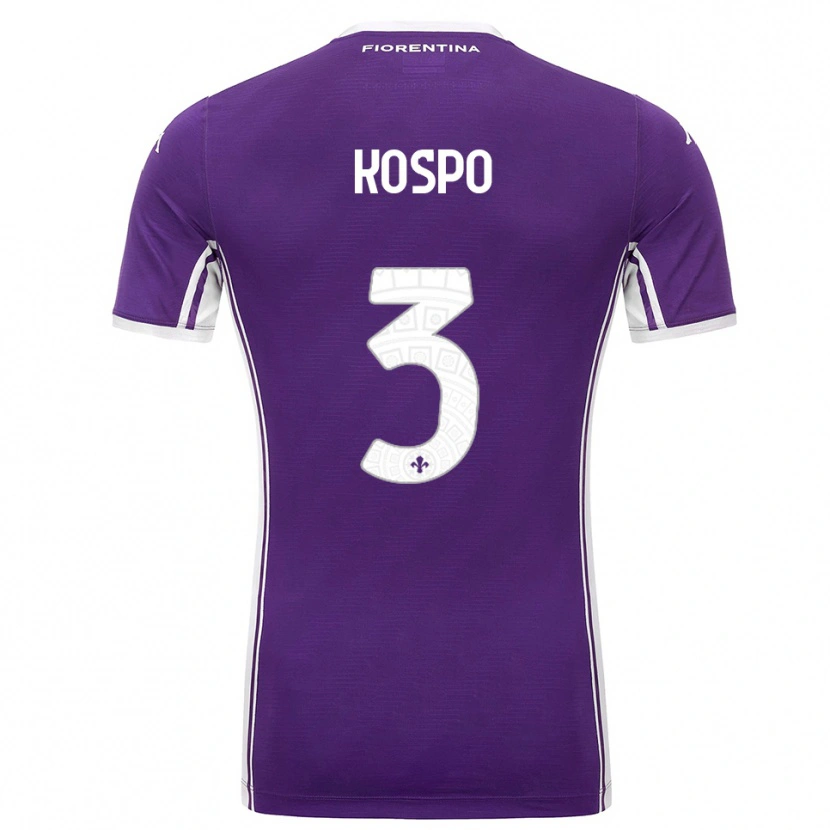 Danxen Hombre Camiseta Eman Kospo #3 Púrpura Blanco 1ª Equipación 2025/26 La Camisa