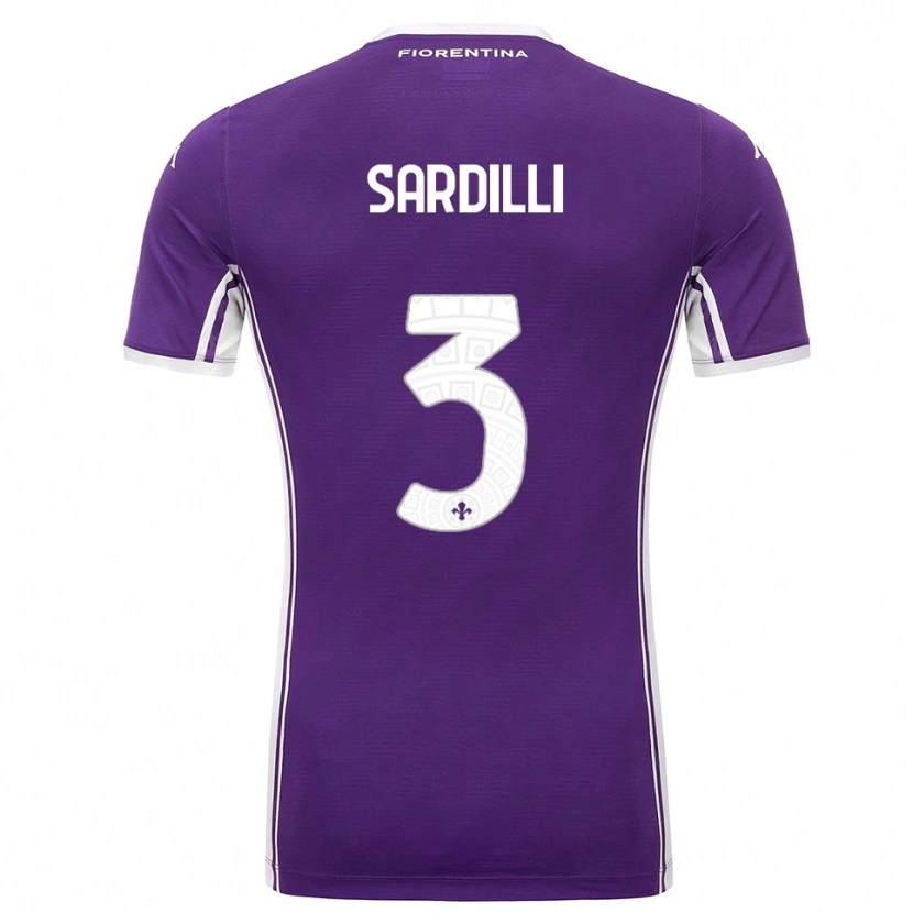 Danxen Hombre Camiseta Davide Sardilli #3 Púrpura Blanco 1ª Equipación 2025/26 La Camisa
