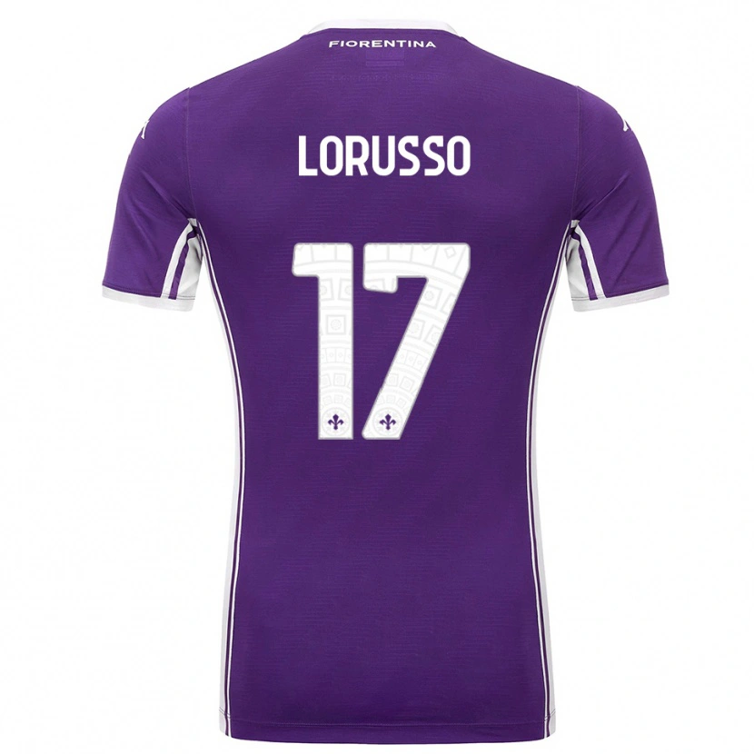 Danxen Hombre Camiseta Angelo Lorusso #17 Púrpura Blanco 1ª Equipación 2025/26 La Camisa