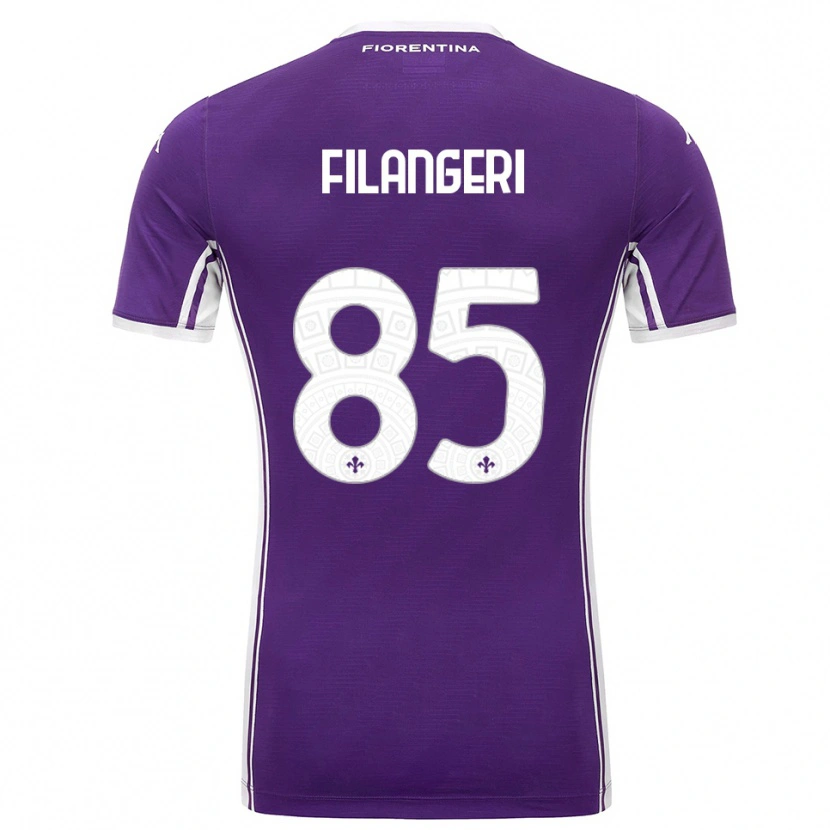 Danxen Hombre Camiseta Maria Luisa Filangeri #85 Púrpura Blanco 1ª Equipación 2025/26 La Camisa