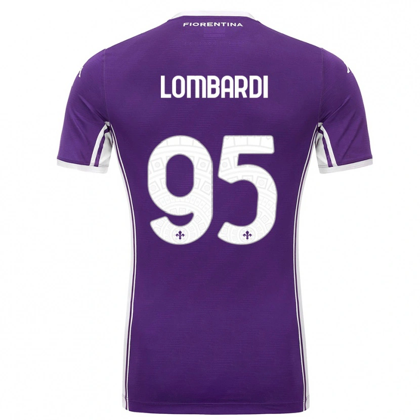 Danxen Hombre Camiseta Emma Lombardi #95 Púrpura Blanco 1ª Equipación 2025/26 La Camisa