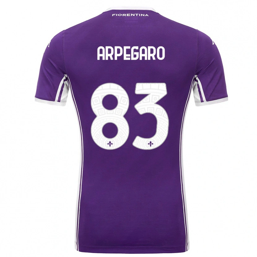 Danxen Hombre Camiseta Sofia Arpegaro #83 Púrpura Blanco 1ª Equipación 2025/26 La Camisa