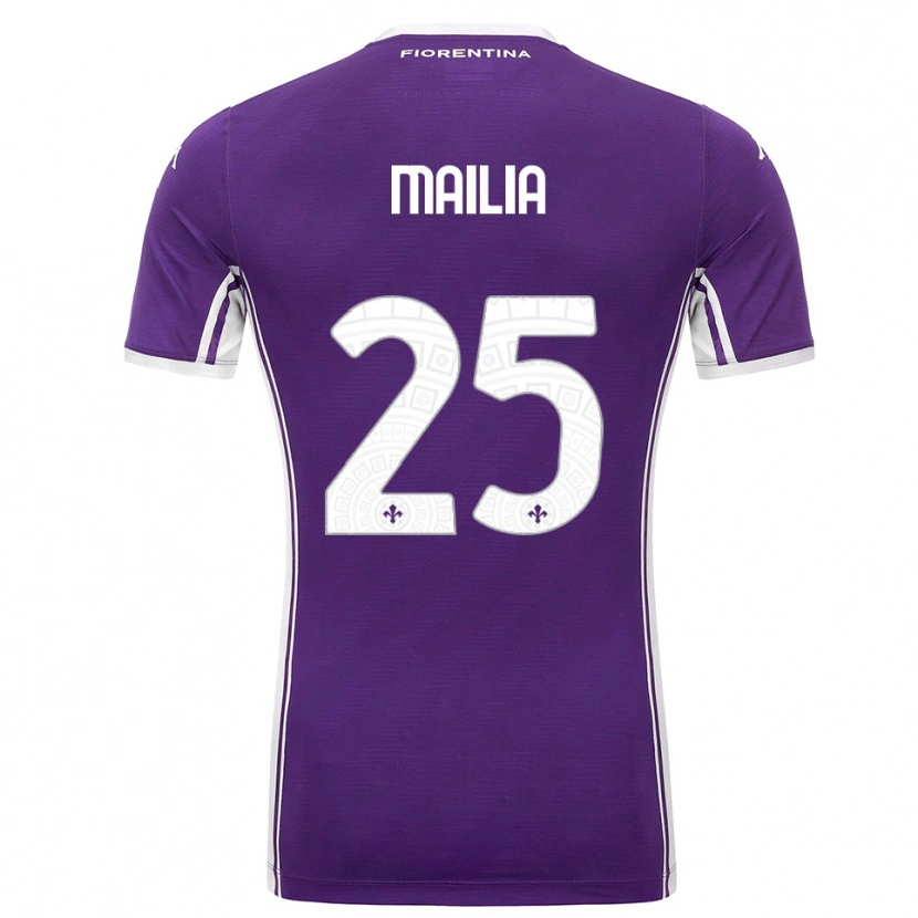 Danxen Hombre Camiseta Siria Mailia #25 Púrpura Blanco 1ª Equipación 2025/26 La Camisa