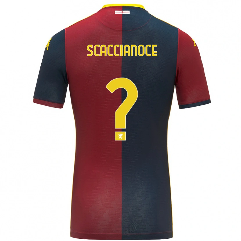 Danxen Hombre Camiseta Francesco Scaccianoce #0 Rojo Azul Real 1ª Equipación 2025/26 La Camisa