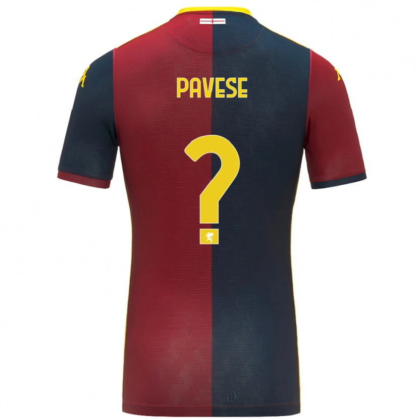 Danxen Hombre Camiseta Andrea Pavese #0 Rojo Azul Real 1ª Equipación 2025/26 La Camisa