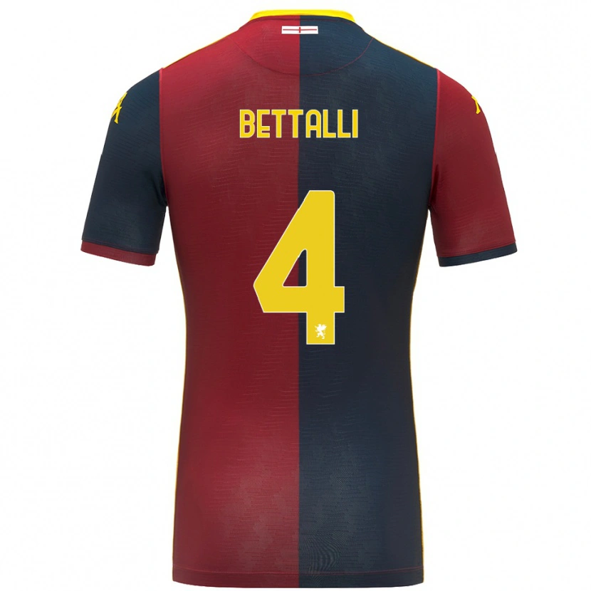 Danxen Hombre Camiseta Giorgia Bettalli #4 Rojo Azul Real 1ª Equipación 2025/26 La Camisa