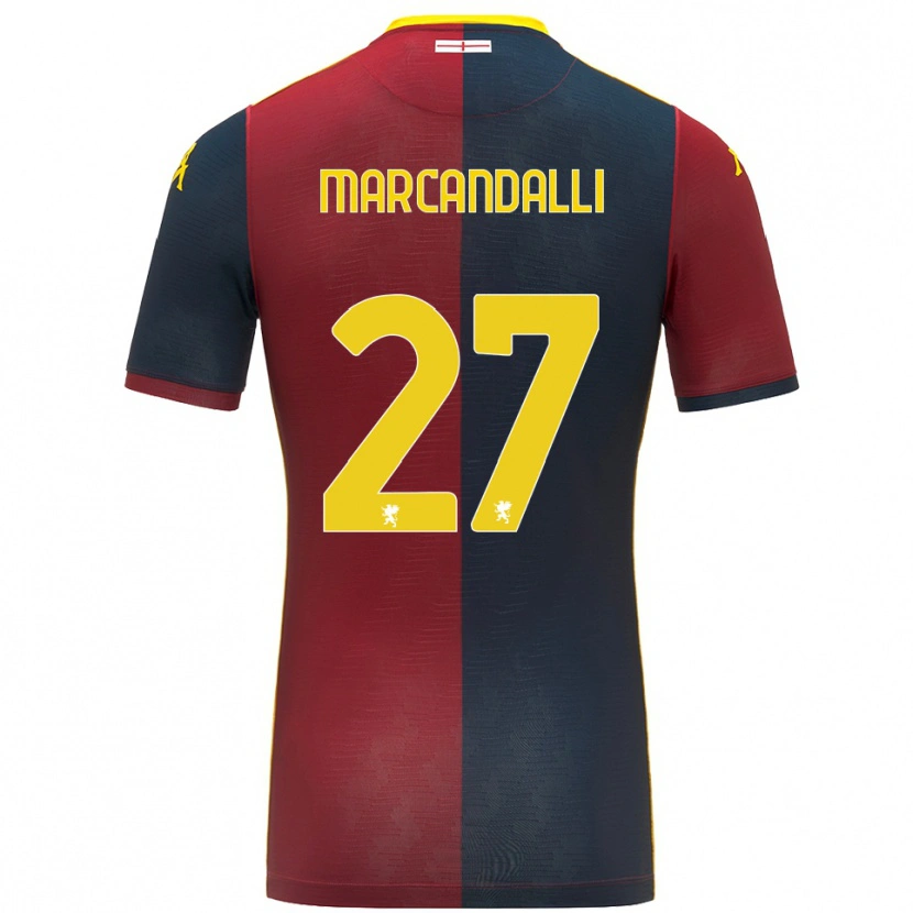 Danxen Hombre Camiseta Alessandro Marcandalli #27 Rojo Azul Real 1ª Equipación 2025/26 La Camisa