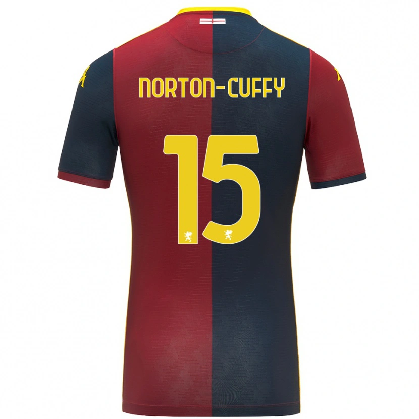 Danxen Hombre Camiseta Brooke Norton-Cuffy #15 Rojo Azul Real 1ª Equipación 2025/26 La Camisa