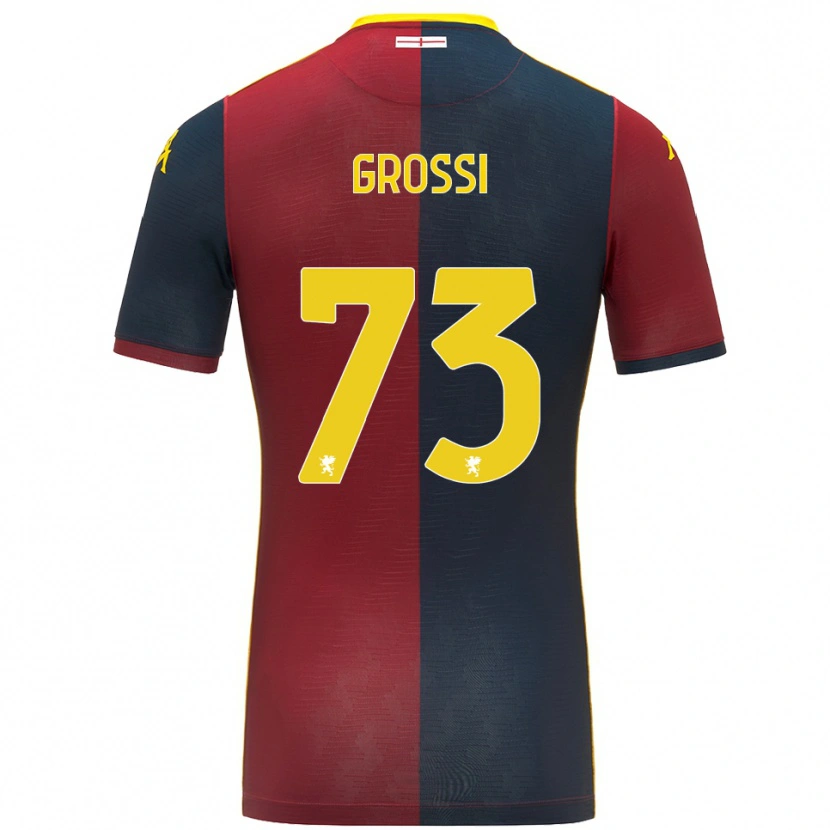 Danxen Hombre Camiseta Jacopo Grossi #73 Rojo Azul Real 1ª Equipación 2025/26 La Camisa