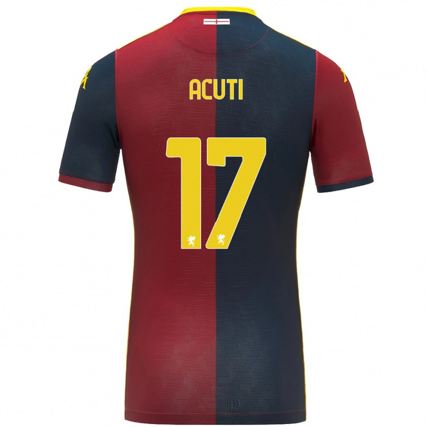 Danxen Hombre Camiseta Arianna Acuti #17 Rojo Azul Real 1ª Equipación 2025/26 La Camisa