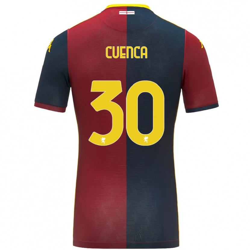 Danxen Hombre Camiseta Hugo Cuenca #30 Rojo Azul Real 1ª Equipación 2025/26 La Camisa