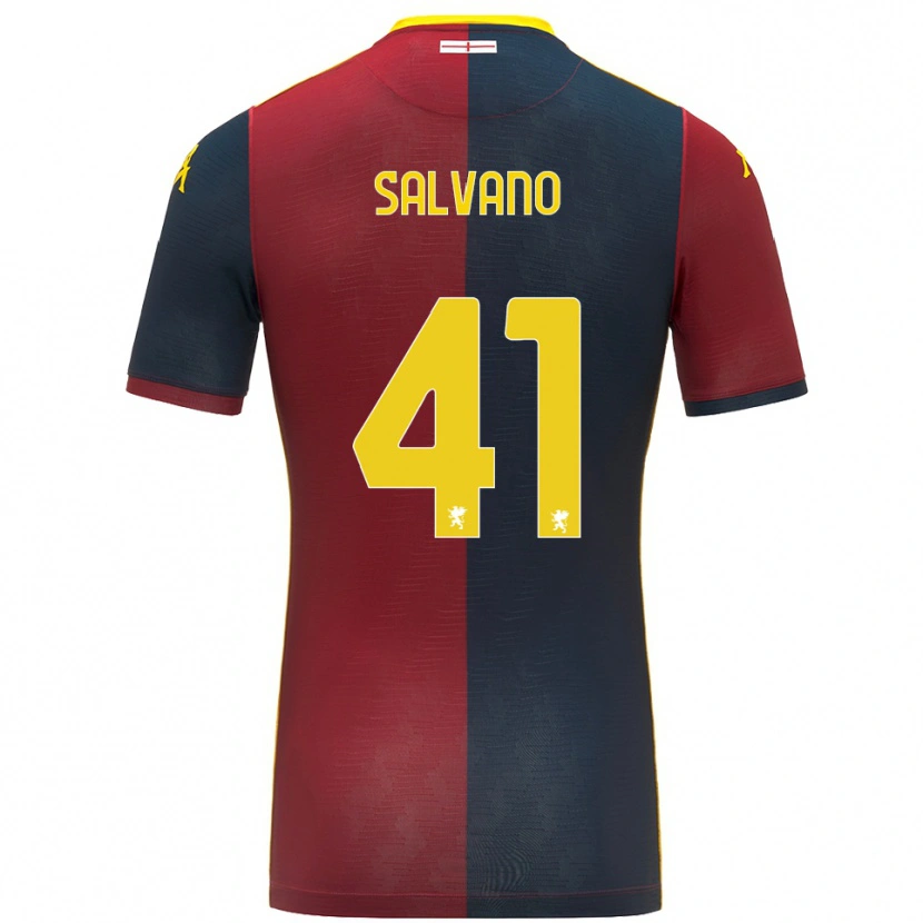 Danxen Hombre Camiseta Daniele Salvano #41 Rojo Azul Real 1ª Equipación 2025/26 La Camisa