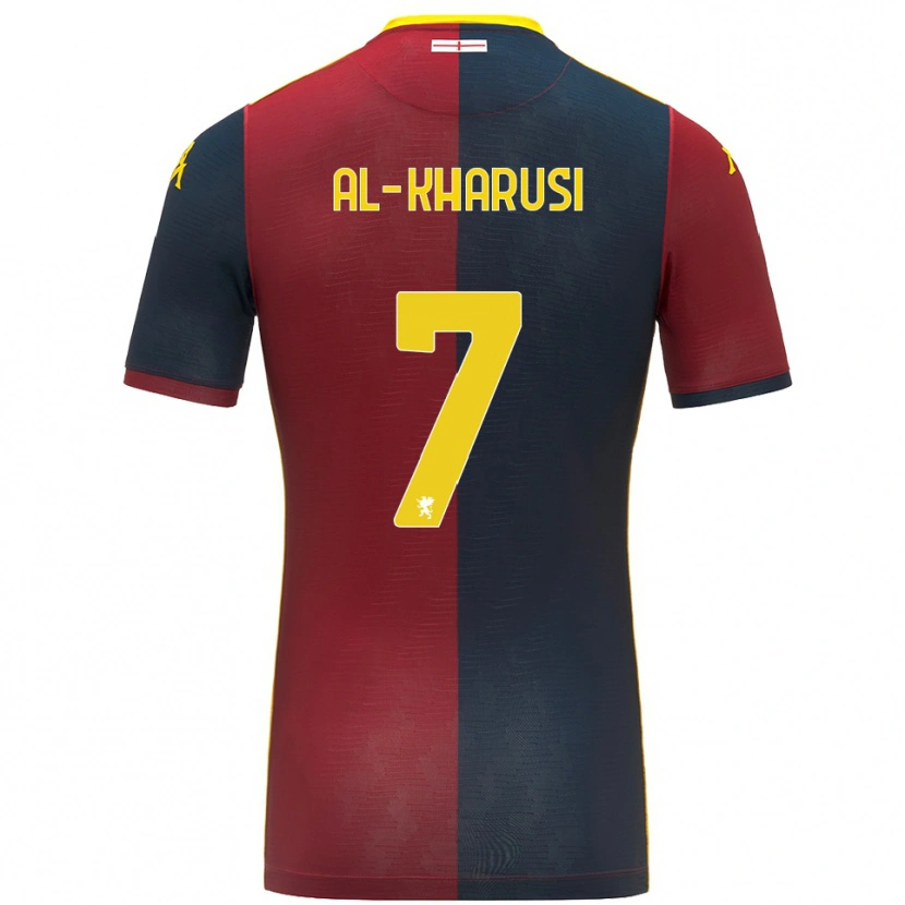 Danxen Hombre Camiseta Suhayb Al-Kharusi #7 Rojo Azul Real 1ª Equipación 2025/26 La Camisa
