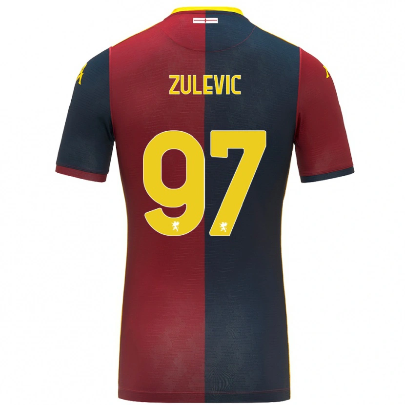 Danxen Hombre Camiseta Adam Zulevic #97 Rojo Azul Real 1ª Equipación 2025/26 La Camisa