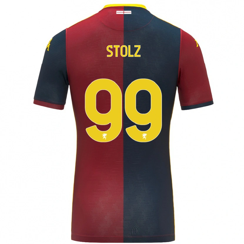 Danxen Hombre Camiseta Franz Stolz #99 Rojo Azul Real 1ª Equipación 2025/26 La Camisa