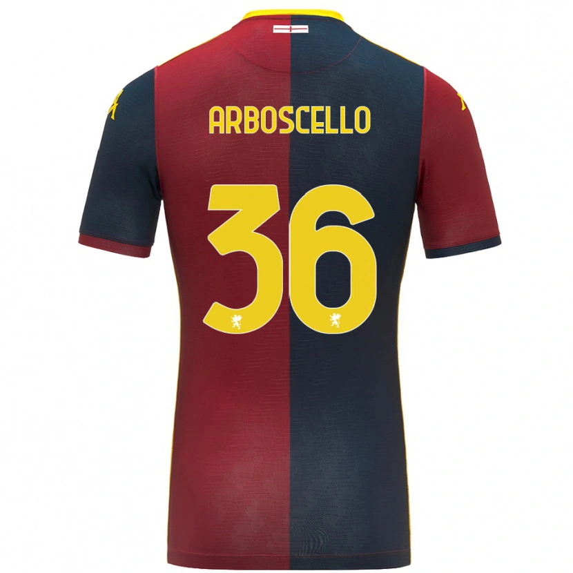 Danxen Hombre Camiseta Riccardo Arboscello #36 Rojo Azul Real 1ª Equipación 2025/26 La Camisa