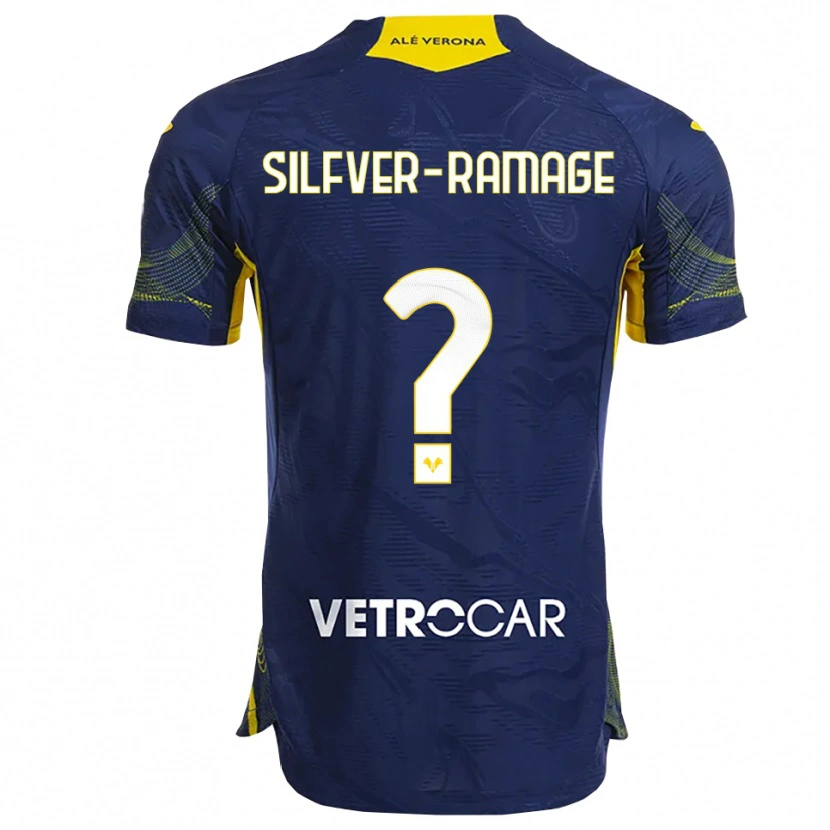 Danxen Hombre Camiseta William Silfver-Ramage #0 Marino Amarillo 1ª Equipación 2025/26 La Camisa