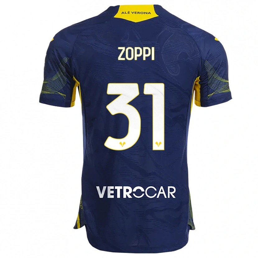 Danxen Hombre Camiseta Sofia Zoppi #31 Marino Amarillo 1ª Equipación 2025/26 La Camisa