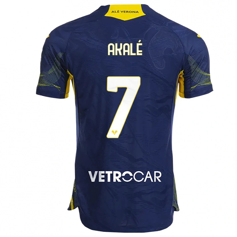 Danxen Hombre Camiseta Ruben Akalé #7 Marino Amarillo 1ª Equipación 2025/26 La Camisa