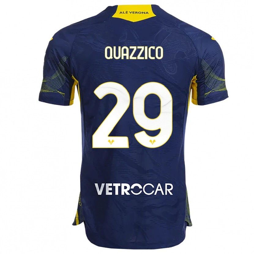 Danxen Hombre Camiseta Francesca Quazzico #29 Marino Amarillo 1ª Equipación 2025/26 La Camisa