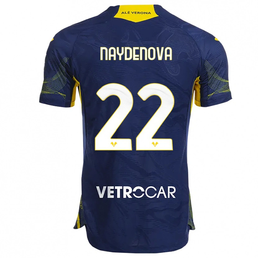 Danxen Hombre Camiseta Ivana Naydenova #22 Marino Amarillo 1ª Equipación 2025/26 La Camisa