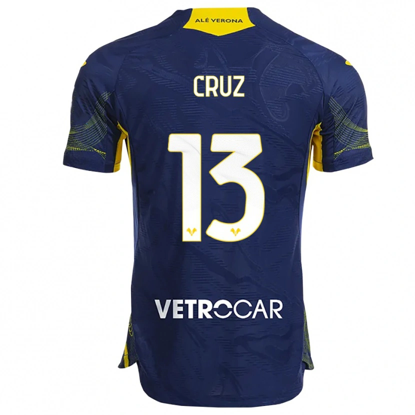 Danxen Hombre Camiseta Juan Manuel Cruz #13 Marino Amarillo 1ª Equipación 2025/26 La Camisa