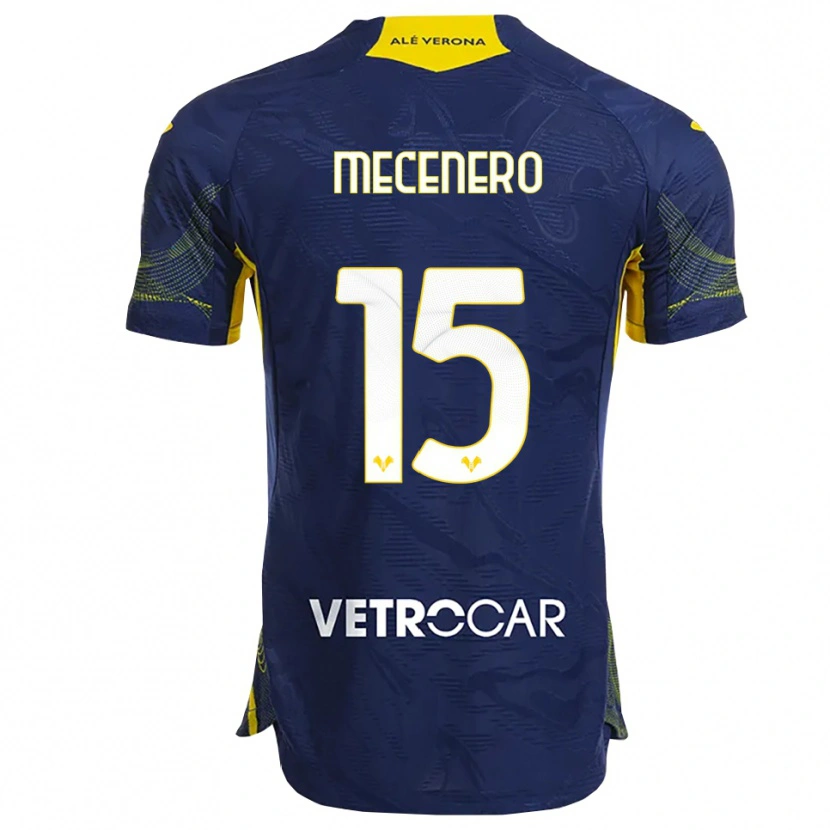 Danxen Hombre Camiseta Giovanni Mecenero #15 Marino Amarillo 1ª Equipación 2025/26 La Camisa