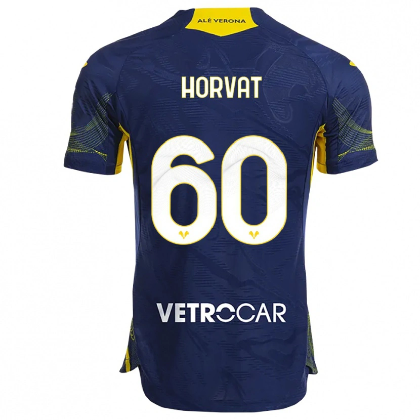 Danxen Hombre Camiseta Mihaela Horvat #60 Marino Amarillo 1ª Equipación 2025/26 La Camisa