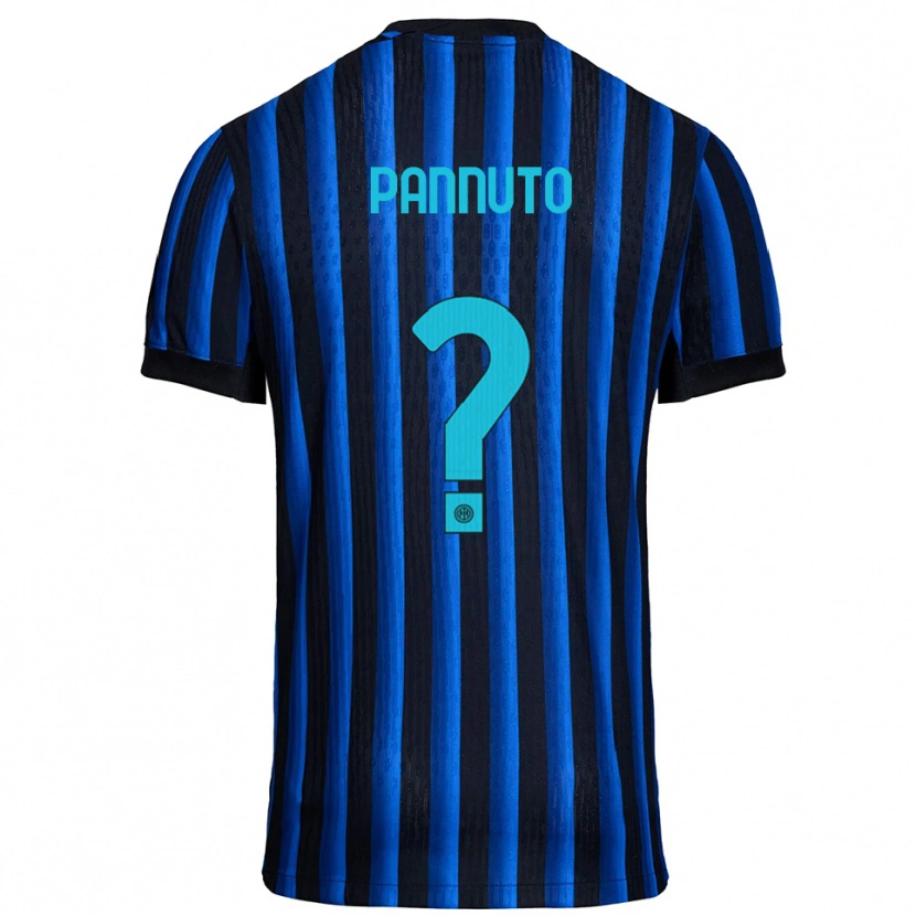 Danxen Hombre Camiseta Mattia Pannuto #0 Negro Azul 1ª Equipación 2025/26 La Camisa