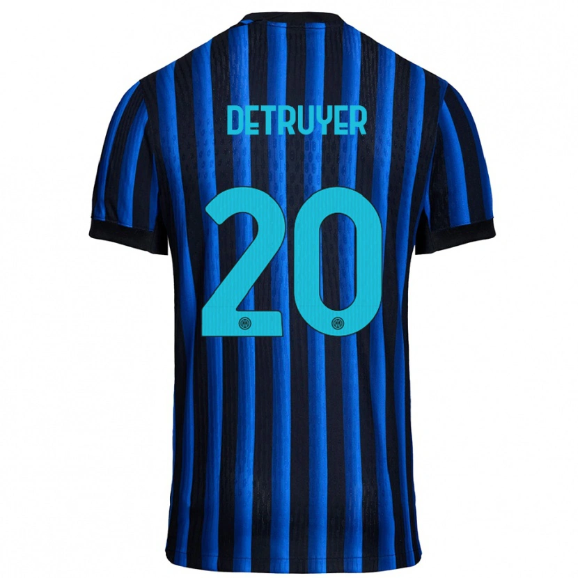 Danxen Hombre Camiseta Marie Detruyer #20 Negro Azul 1ª Equipación 2025/26 La Camisa