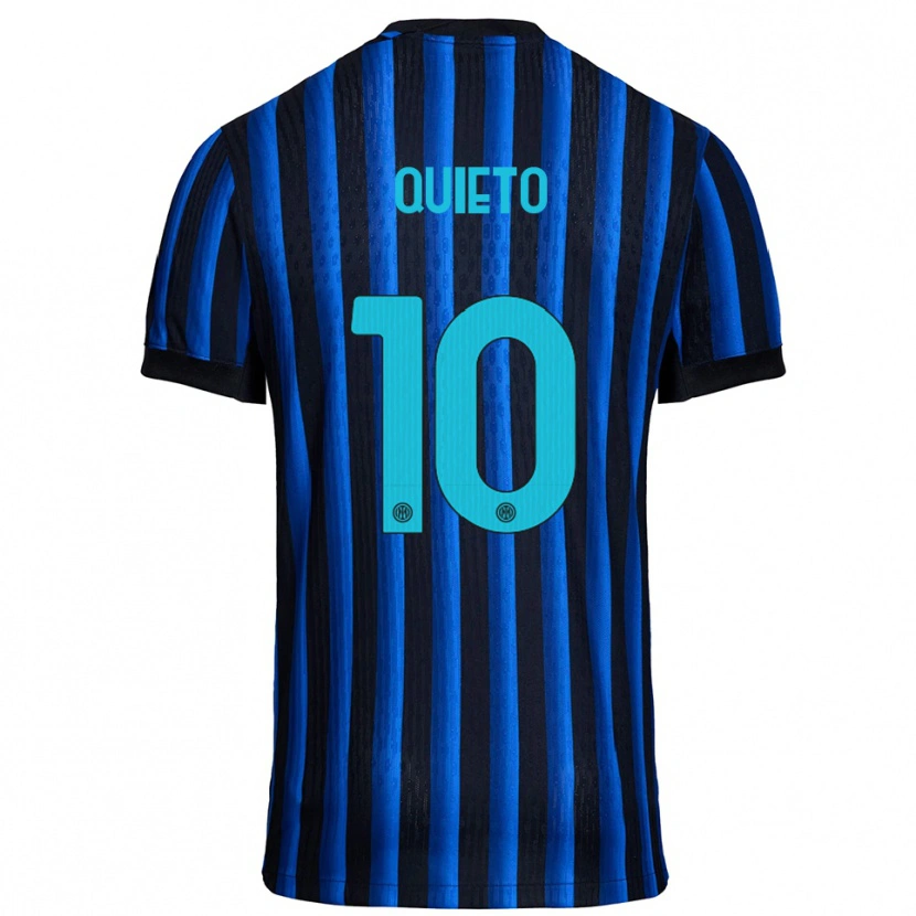 Danxen Hombre Camiseta Daniele Quieto #10 Negro Azul 1ª Equipación 2025/26 La Camisa