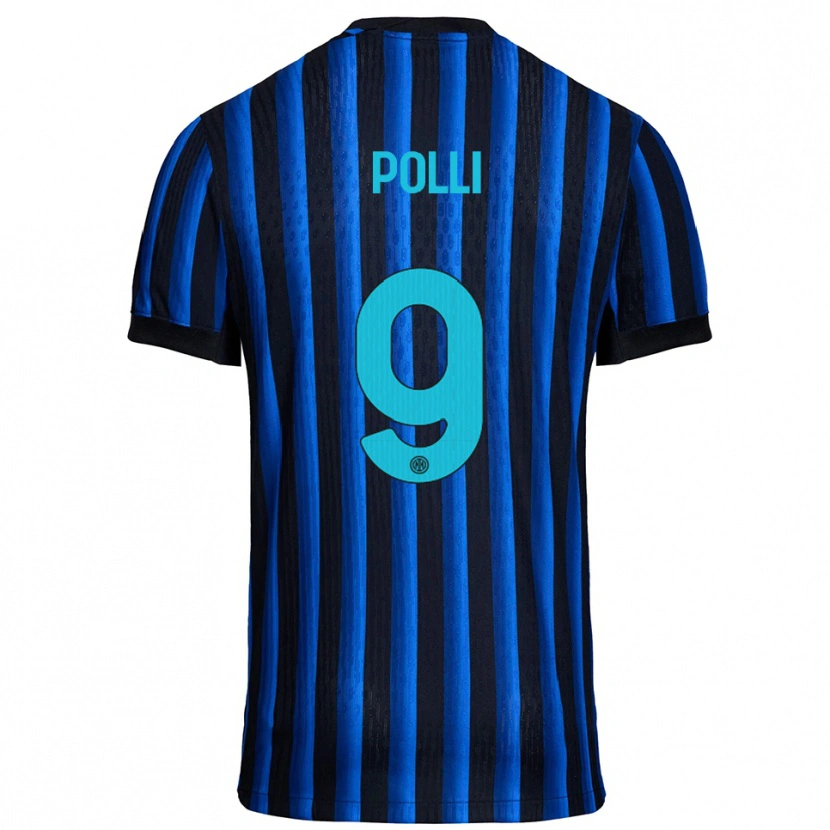 Danxen Hombre Camiseta Elisa Polli #9 Negro Azul 1ª Equipación 2025/26 La Camisa