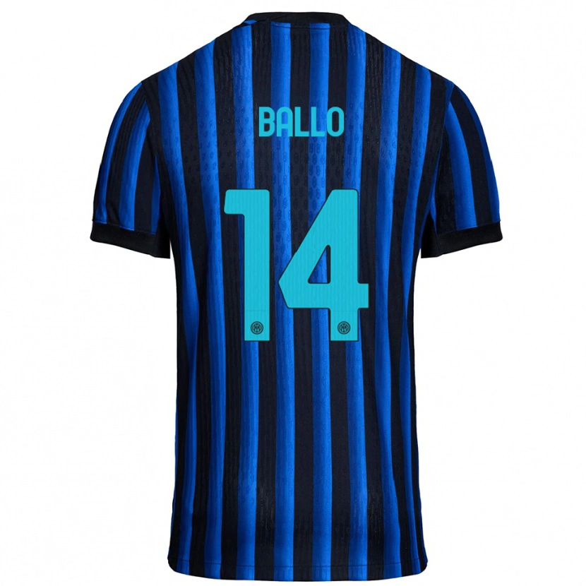 Danxen Hombre Camiseta Lamine Ballo #14 Negro Azul 1ª Equipación 2025/26 La Camisa