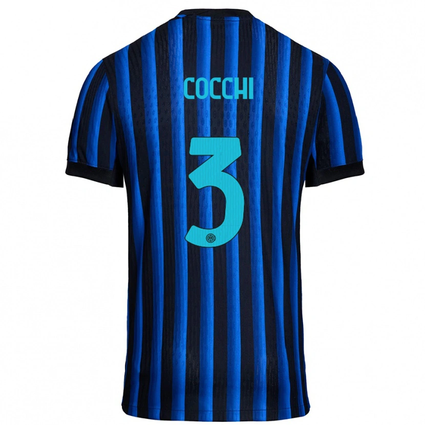 Danxen Hombre Camiseta Matteo Cocchi #3 Negro Azul 1ª Equipación 2025/26 La Camisa