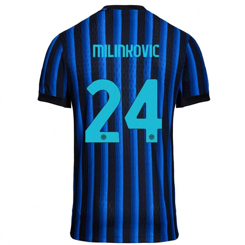 Danxen Hombre Camiseta Marija Milinković #24 Negro Azul 1ª Equipación 2025/26 La Camisa
