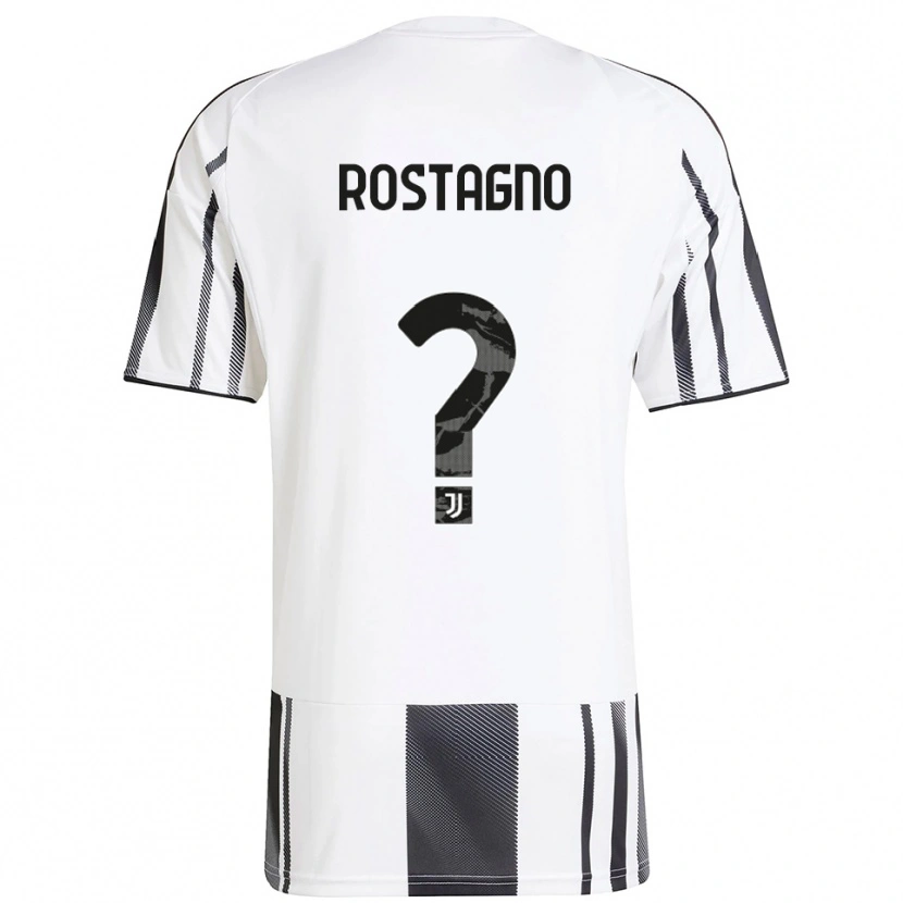 Danxen Hombre Camiseta Alberto Rostagno #0 Blanco Negro 1ª Equipación 2025/26 La Camisa
