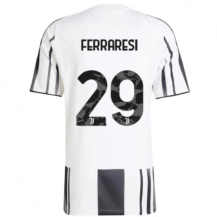 Danxen Hombre Camiseta Eleonora Ferraresi #29 Blanco Negro 1ª Equipación 2025/26 La Camisa