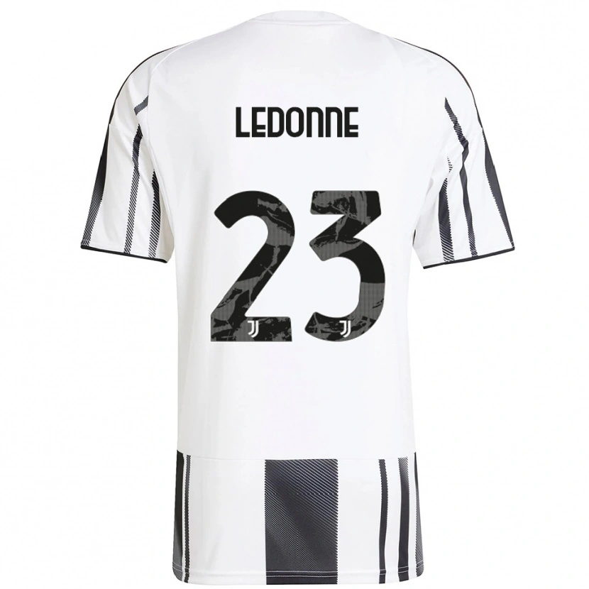Danxen Hombre Camiseta Nicolo Ledonne #23 Blanco Negro 1ª Equipación 2025/26 La Camisa