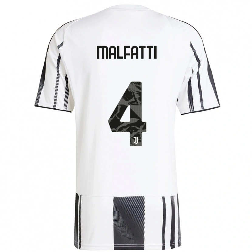 Danxen Hombre Camiseta Tiago Malfatti #4 Blanco Negro 1ª Equipación 2025/26 La Camisa