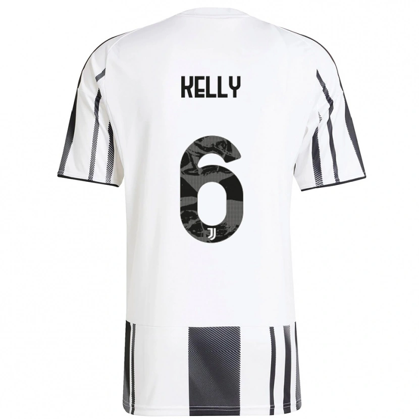 Danxen Hombre Camiseta Lloyd Kelly #6 Blanco Negro 1ª Equipación 2025/26 La Camisa