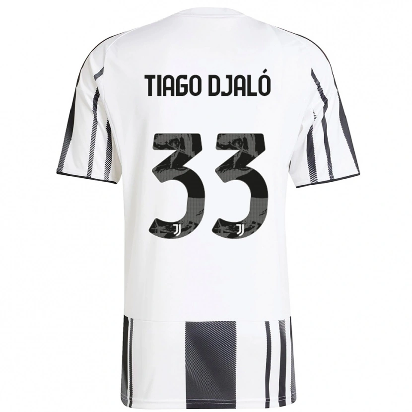 Danxen Hombre Camiseta Tiago Djaló #33 Blanco Negro 1ª Equipación 2025/26 La Camisa