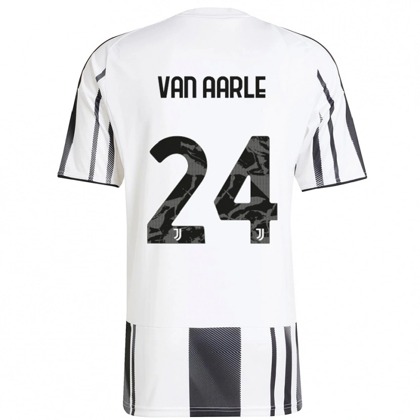 Danxen Hombre Camiseta Shane Van Aarle #24 Blanco Negro 1ª Equipación 2025/26 La Camisa