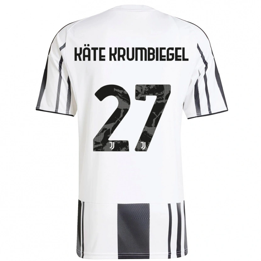 Danxen Hombre Camiseta Paulina Käte Krumbiegel #27 Blanco Negro 1ª Equipación 2025/26 La Camisa